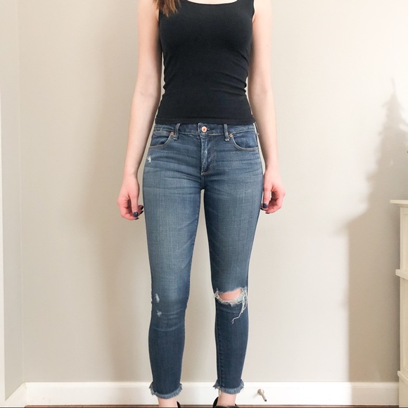 Abercrombie & Fitch Denim - Abercrombie & Fitch mid rise distressed ankle jean